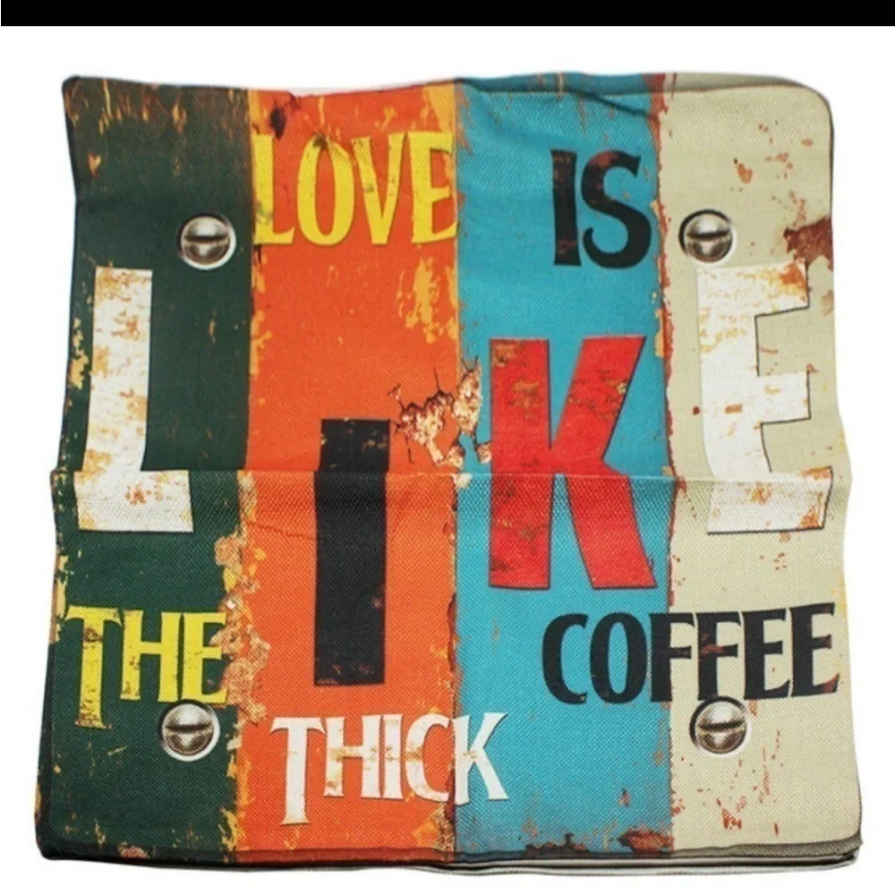 RUSTIC Home,Love, like, freedom cushion throw covers 4 pack multicolor